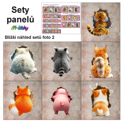 MOB Set panelů dle výběru - zvířatko leze dírou na objednávku - výběr z rozměrů a materiálů - vzhled jednotlivých setů foto 2