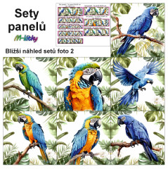 MOB Set panelů dle výběru - papoušci na objednávku - výběr z rozměrů a materiálů - vzhled jednotlivých setů foto 2