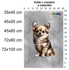 MOB Panel bez střihu - Čivava tisk na objednávku výběr z rozměrů a materiálů