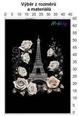 OB Panel bez střihu - Eiffel v růžích (Paříž) tisk na objednávku výběr z rozměrů a materiálů