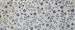 BL Plátno -modré květy na bílé 100% bavlna šíře 150 cm
