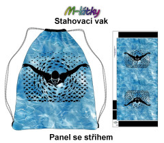 OB Panel se střihem k ušití - stahovací vak - plavání Materiál - výběr z variant