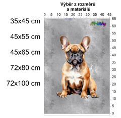 MOB Panel - výběr z rozměrů - Francouzský buldoček Materiál - výběr z variant