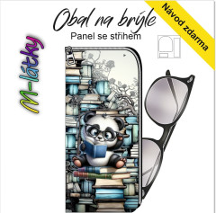 OB Panel - obal na brýle - Panda s knihou tisk na objednávku
