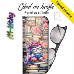 OB Panel - obal na brýle - Jednorožec s knihou tisk na objednávku