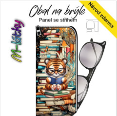 OB Panel - obal na brýle - Tygr s knihou tisk na objednávku