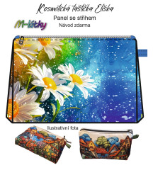 MOB Panel - Kosmetická taštička Eliška - kopretiny návod k panelu zdarma - více v popisu produktu