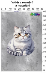 MOB Panel bez střihu -  Skotská kočka tisk na objednávku výběr z rozměrů a materiálů