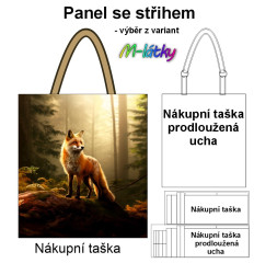 OB Panel k ušití  - nákupní taška/nákupní taška s prodluženými uchy - výběr z typu a materiálů  - Liška Kočárkovina