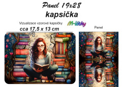 OB Kapsička k nákupní tašce/kosmetická taštička - čtenářka Panel k ušití - náš tisk na objednávku