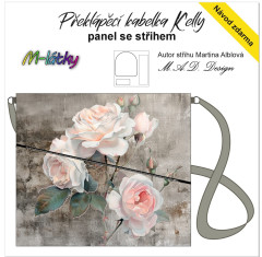 MOB D - Panel k ušití - Překlápěcí kabelka Kelly - růže fotonávod v popisu produktu