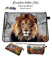 MOB Panel - Kosmetická taštička Eliška - lev návod k panelu zdarma - více v popisu produktu