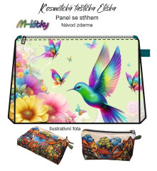 MOB Panel - Kosmetická taštička Eliška - kolibřík návod k panelu zdarma - více v popisu produktu