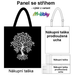 OB Nákupní taška - strom života panel se střihem náš tisk na objednávku