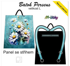 MOB Panel k ušití -  Batoh Perseus L - výběr z variant materiálu - kopretiny návod k panelu zdarma - více v popisu produktu