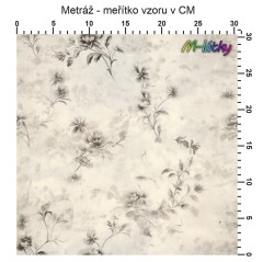 OB Metráž retro květy náš tisk na objednávku – výběr z materiálů