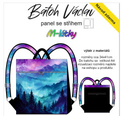 OB Panel překlápěcí batoh Václav Classic - Polárn záře panel se střihem tisk na objednávku