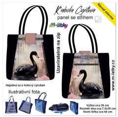 MOB Panel se střihem - kabela Cynthia - Černá labuť fotonávod v popisu produktu - výběr z rozměrů
