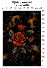 OB Panel bez střihu - Gothic růže tisk na objednávku výběr z rozměrů a materiálů
