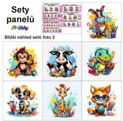 MOB Set panelů dle výběru - Zvířátko malíř na objednávku - výběr z rozměrů a materiálů - vzhled jednotlivých setů foto 2