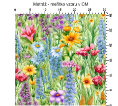 OB Metráž letní louka náš tisk na objednávku – výběr z materiálů