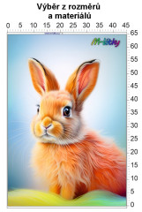 OB Panel bez střihu - Králík tisk na objednávku výběr z rozměrů a materiálů
