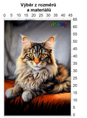 OB Panel - výběr z rozměrů - Mainská mývalí kočka Materiál - výběr z variant