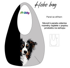 MOB Panel k ušití  - Hobo bag Basic  (nákupní taška) - Border kolie - výběr z materiálů