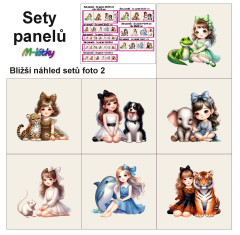 MOB Set panelů dle výběru - Holčičky a zvířátka na objednávku - výběr z rozměrů a materiálů - vzhled jednotlivých setů foto 2