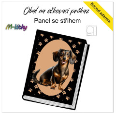 MOB Panel k ušití - obal na očkovací průkaz - Jezevčík kočárkovina