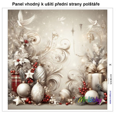 MOB Panel k ušití  - dekorativní polštář - Vánoční ozdoby výběr z variant