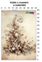 MOB Panel - výběr z rozměrů - Vintage vánoční ozdoby Materiál - výběr z variant