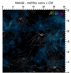 OB Metráž pavouci v pavučině náš tisk na objednávku – výběr z materiálů