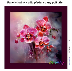 MOB Panel k ušití  - dekorativní polštář - Orchidea výběr z variant