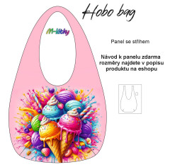 MOB Hobo bag Basic  (nákupní taška) - Zmrzlina - panel se střihem tisk na objednávku