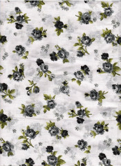 BV Plátno - černé růže 100% bavlna