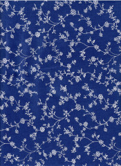 BV Plátno - větvičky na modré 100% bavlna