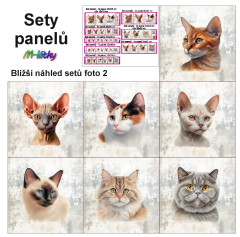MOB Set panelů dle výběru - Kočky na objednávku - výběr z rozměrů a materiálů - vzhled jednotlivých setů foto 2