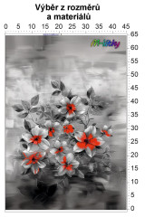 MOB Panel - výběr z rozměrů - květy Materiál - výběr z variant
