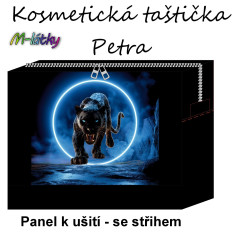 MOB Panel k ušití - kosmetická taštička Petra - panter vlastní tisk na objednávku - výběr z variant