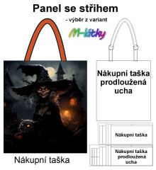 Panel k ušití  - nákupní taška/nákupní taška s prodluženými uchy - výběr z typu a materiálů  - Ovce (2)