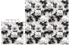 Vzor - Black & white růže (1)