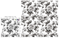 Vzor - Black & white růže (1)