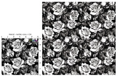 Vzor - Black & white růže (1)