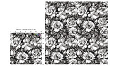 Vzor - Black & white růže (1)