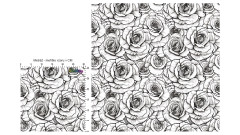 Vzor - Black & white růže (1)