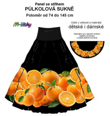 Panel - půlkolová sukně  výběr z poloměru od 74  do 145 cm - Mainská mývalí kočka (15)