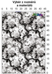 OB Panel bez střihu - Gothic růže tisk na objednávku výběr z rozměrů a materiálů