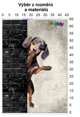 MOB Panel - výběr z rozměrů - číhající pes Materiál - výběr z variant