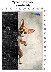 MOB Panel - výběr z rozměrů - číhající pes Materiál - výběr z variant
